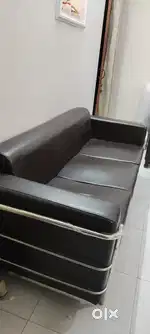 3-seater brown sofa