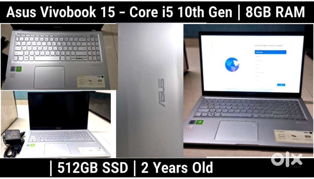 Asus Vivobook 15 (2 yrs old) – Core i5 10th Gen  8GB RAM  512GB SSD