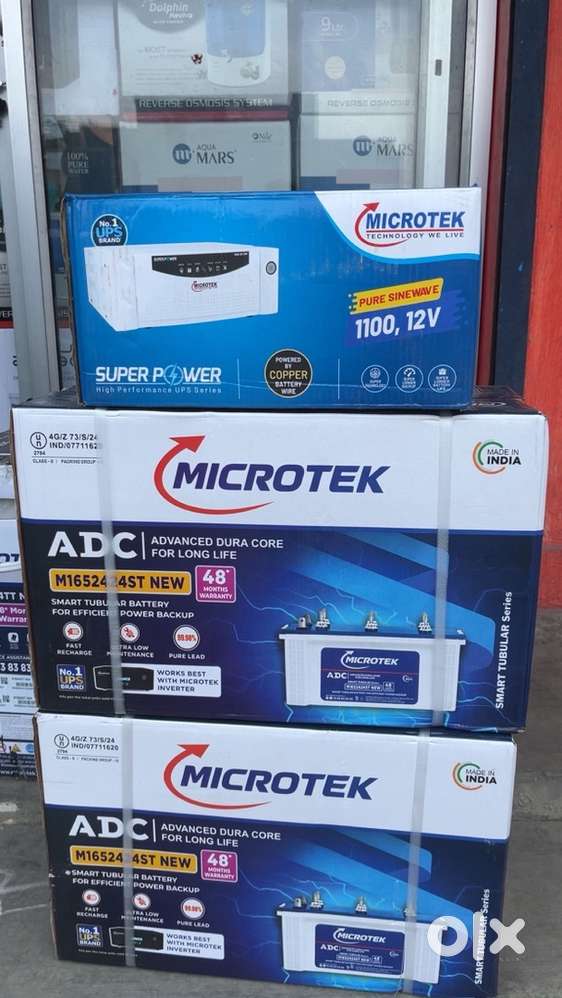 1100va + 100ah microtek inverter battery