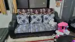 5 seater sofa black & blue colour