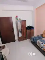 2 bhk semi furnished with bed almirah table fan cylindar study table