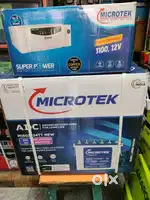 1100va microtek inverter & 150ah mtek tall tubular battery