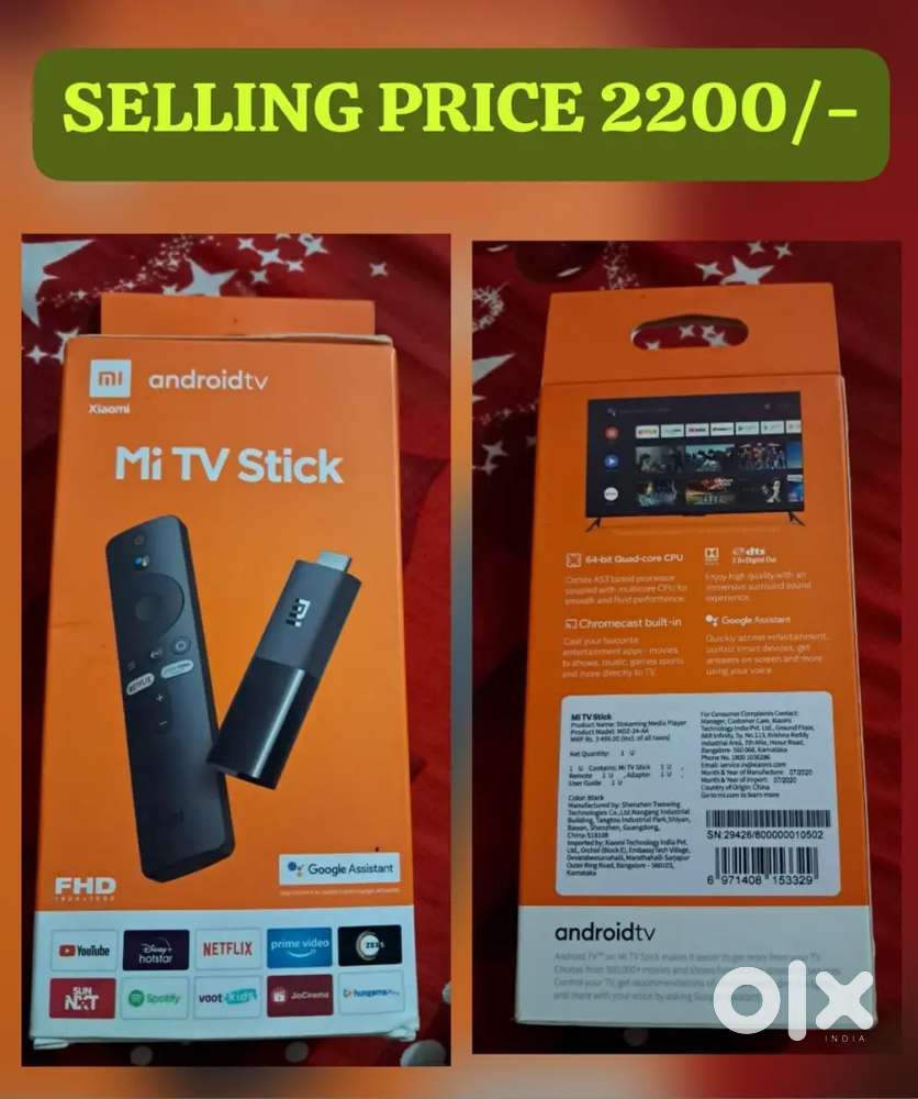 Mi TV stick for Rs2200