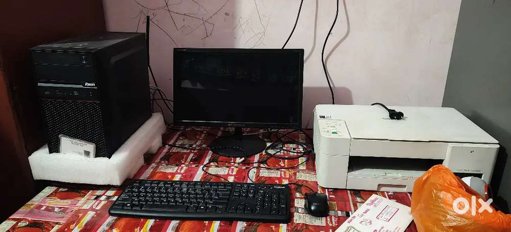 Foxin cpu 250gb SSD and 1tb hard disk Zebronics moniter