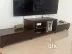 Solid wood TV unit