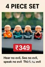 Cute Monk Statues for Car Dashboard & Home