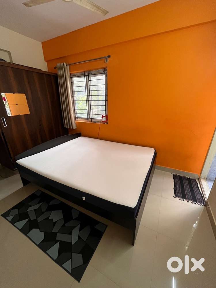 IKEA queen size cot + Wakefit mattress