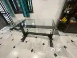 Glass top 6 seater dining table