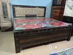 wooden unused-new double bed with storage 6by6 ft