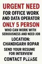 Urgent need only 5 serious people