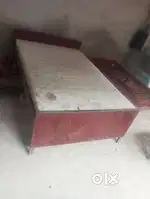 Single bed wooden with matress