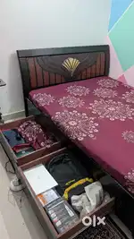 Queen Size Bed with Storage – 2 Drawers