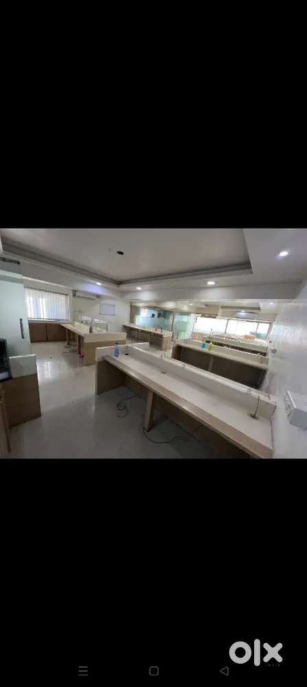 On rent  furnished office space with 40 seating 3 cabin ,ample parking