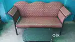 3 seater metal sofa +tea table