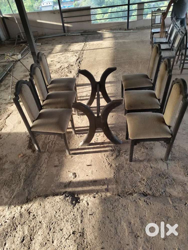 Dinning teak wood table and chairs and bed Available