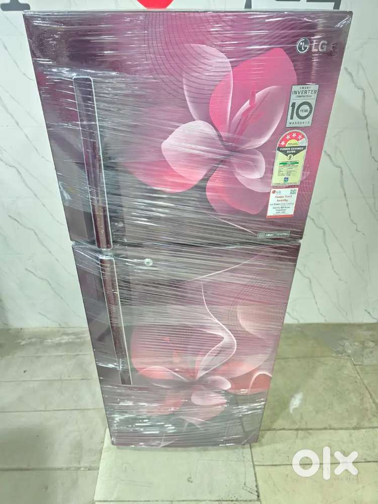 Lg smart inverter double door less used refrigerator available