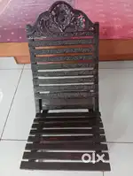 Portable folding solid wood designer foldable chair