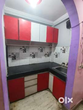 1 bhk flat Semi furnished with bed Almira  nearby metro station