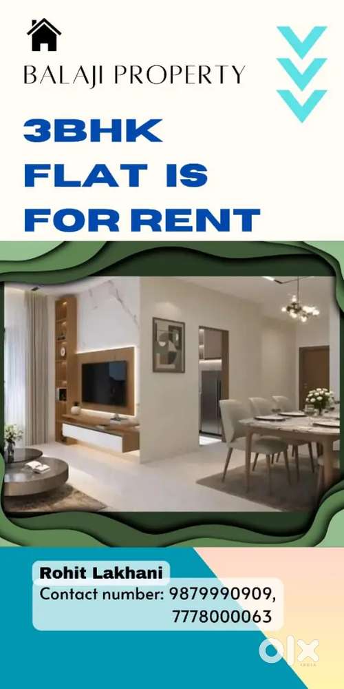 3 bhk luxury flat rent