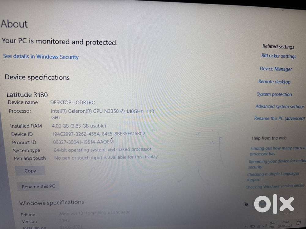 4 years old Dell latitude 3180