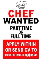 Need head chef, sous chef , servent