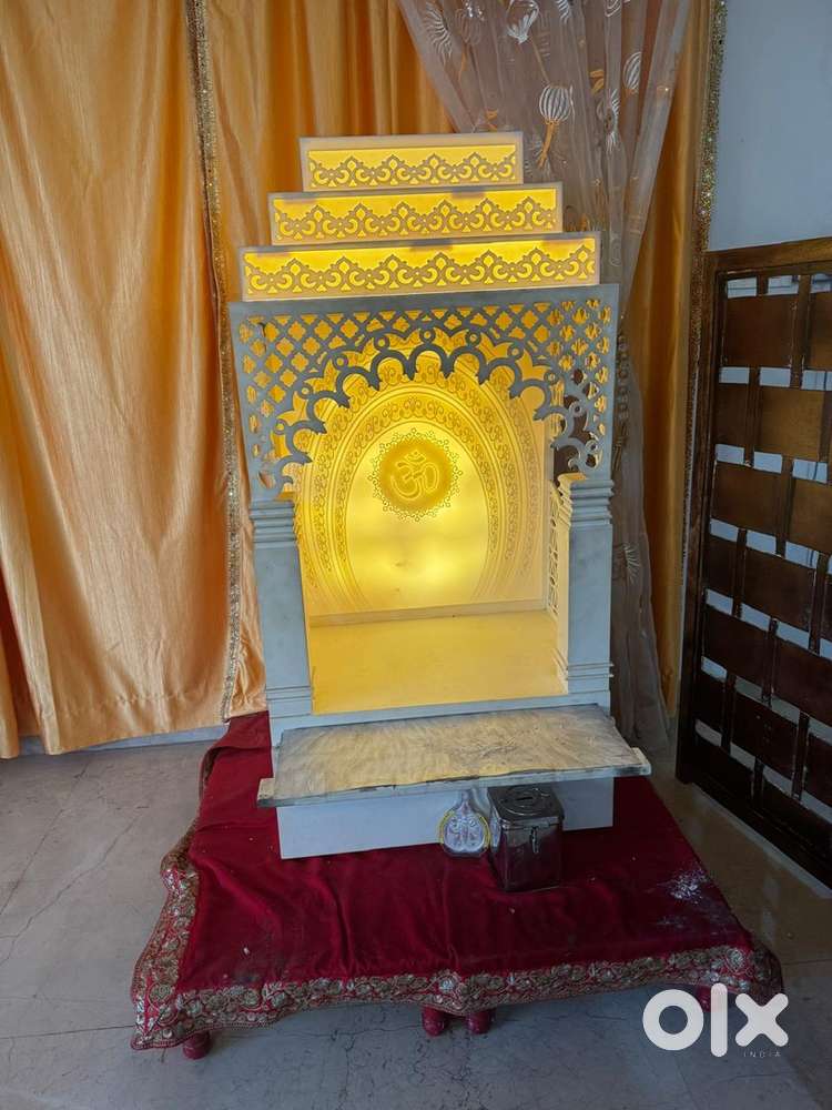 Italian marble pooja Temple Mandir with light