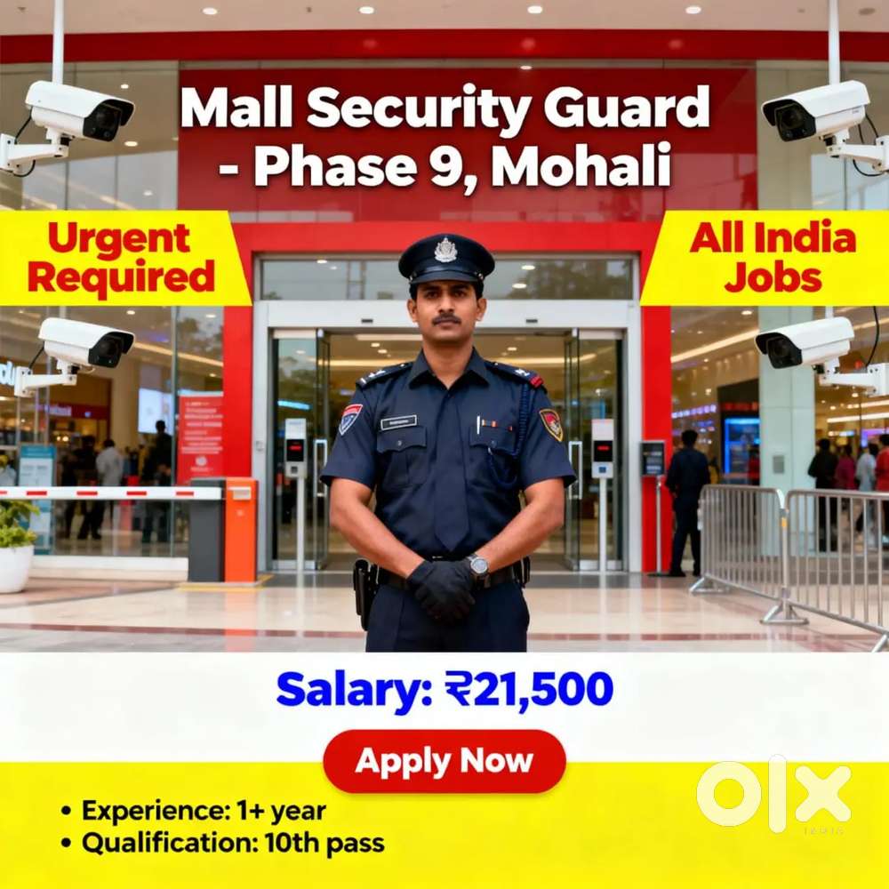 Mall Security Guard, High Salary, Mohali, Chandigarh
