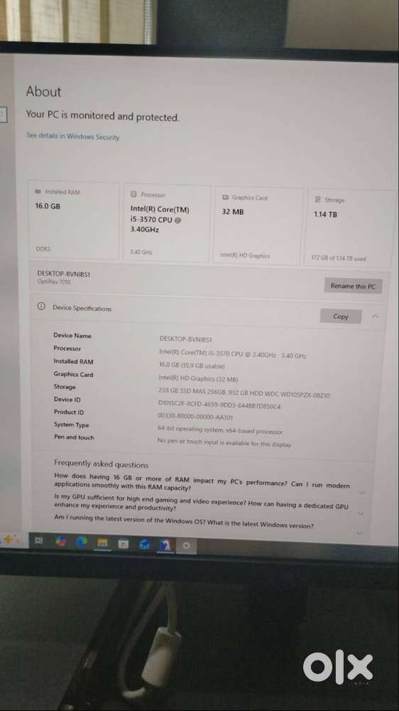 DELL PC LG MONITOR 24 INCH DELL WIRELES KEYBORD MOUSE UPS LOGITECH CAM