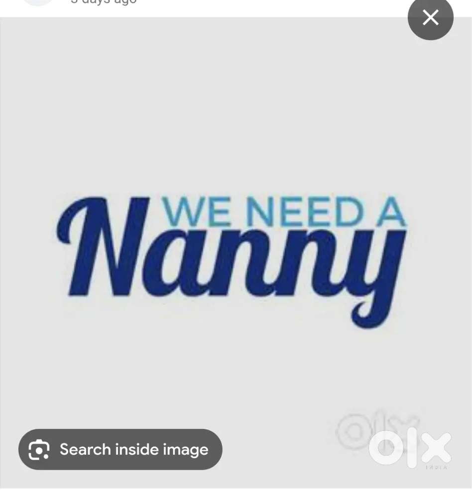 Need a Nanny/ household help