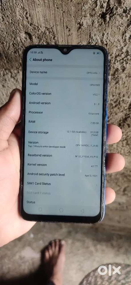 Oppo a5s ram 2 32gb only mobile