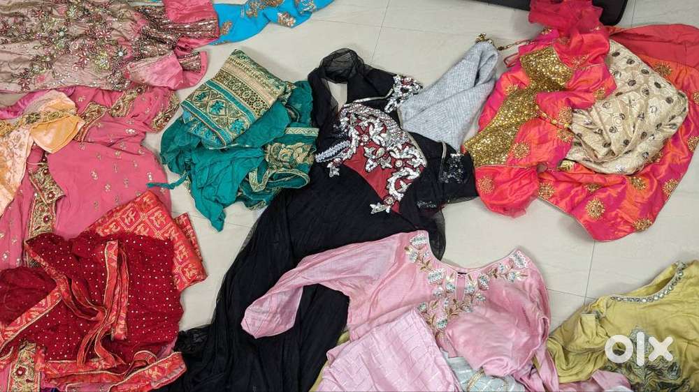 A collection of dresses and sarees