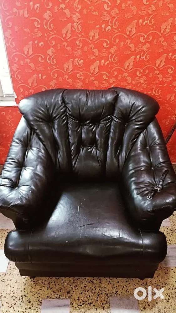 Black Leather Sofa