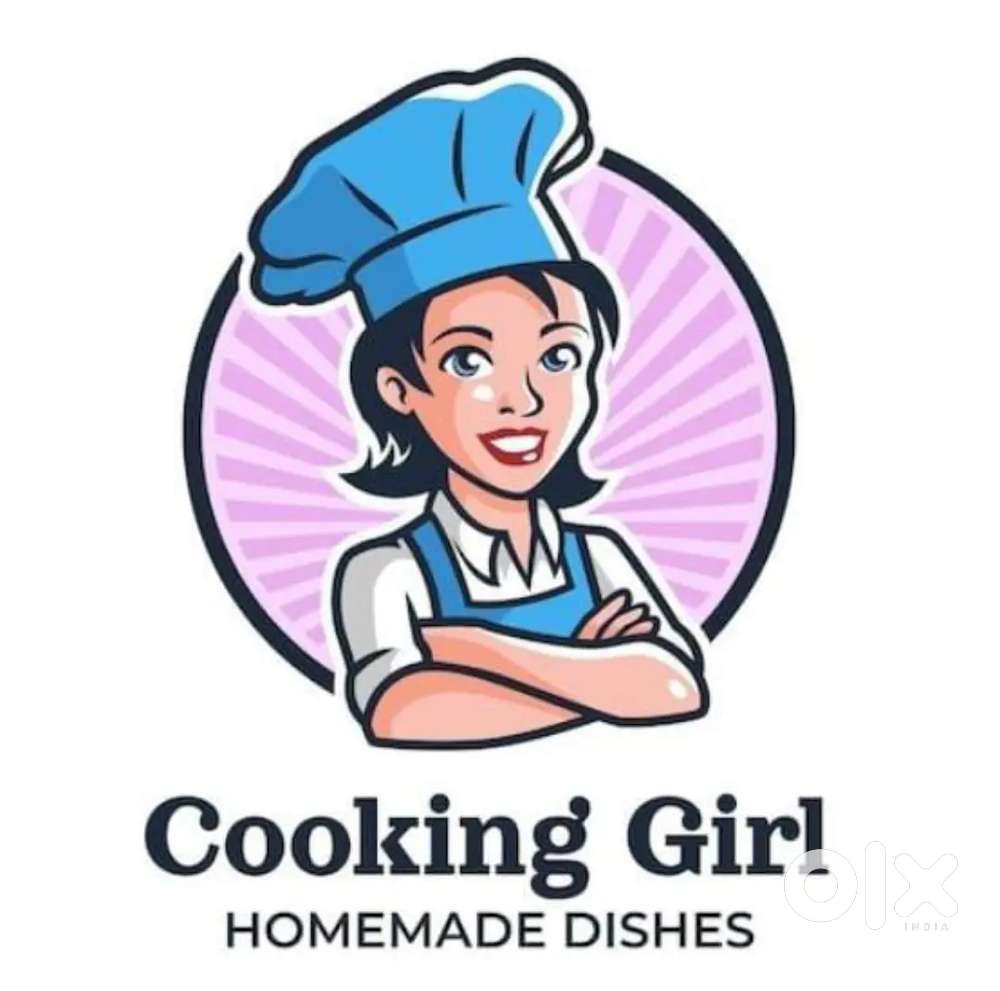 Lady cooking person looking