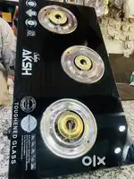 Automatic 3 burner new gas stove toughened glass heavy pensports