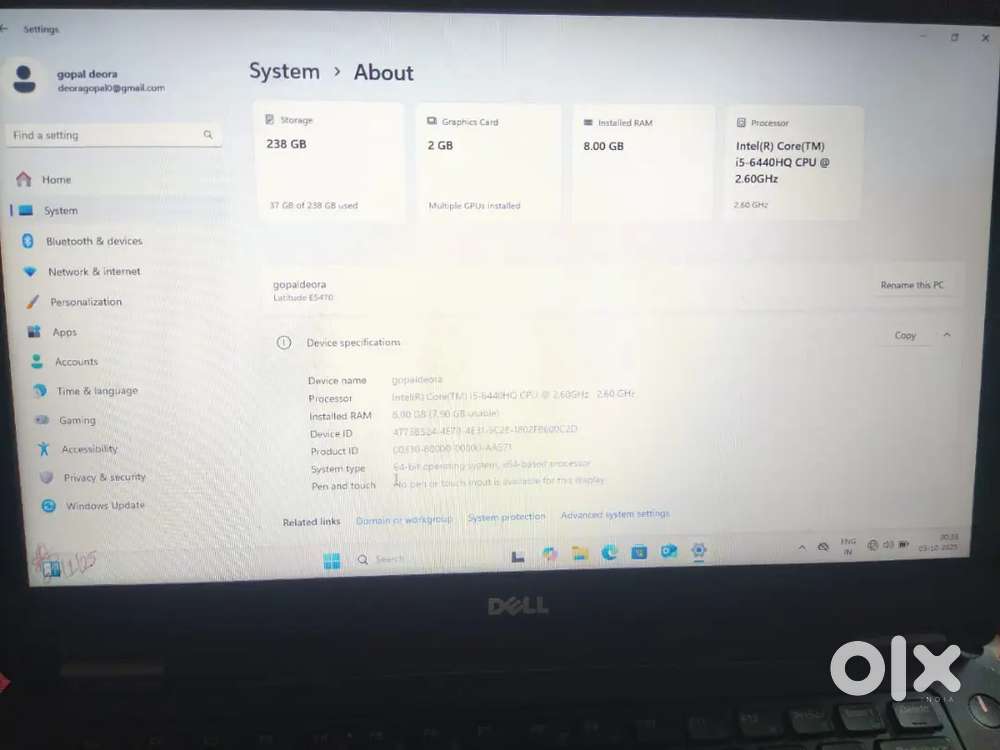 Dell laptop