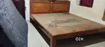 Wooden cot with ortho bed