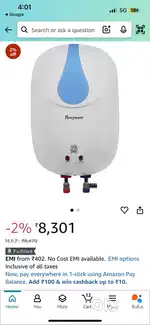(NEW) UNUSED Parryware Storage Water Heater 10 Liter  (PW-Blue)