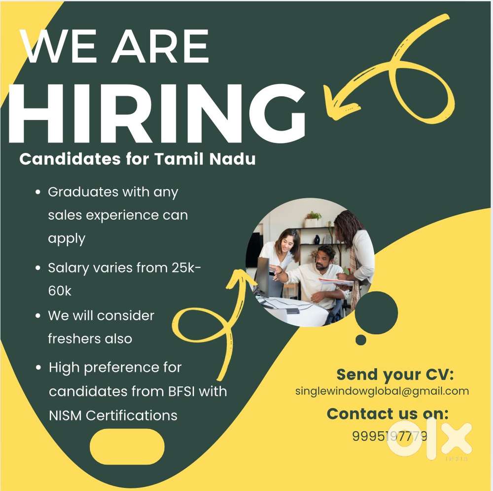 Urgent opening for Graduates