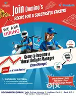 We are hiring for flexi in domino's.