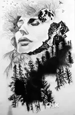 Combination of nature with art