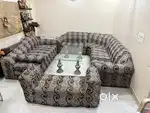 10 seater sofa set L shape with sofa cum bed and table