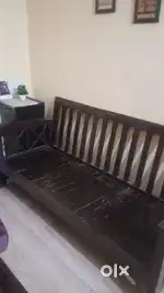 Quality Wood 3 Seater Sofa