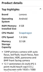 Lenovo K 3 gold 4GB