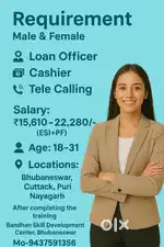 Loan Officer, Cashiers,Data Entry,Telly Calling