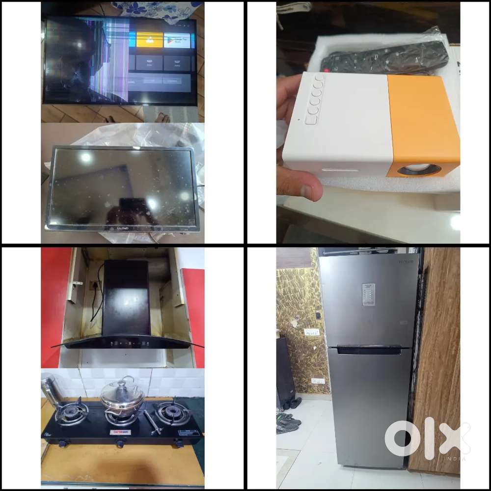 2 Qty Mi 43 inch and llyod 20 inch tv led projector fridge gas chimney