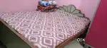 Double wooden bed