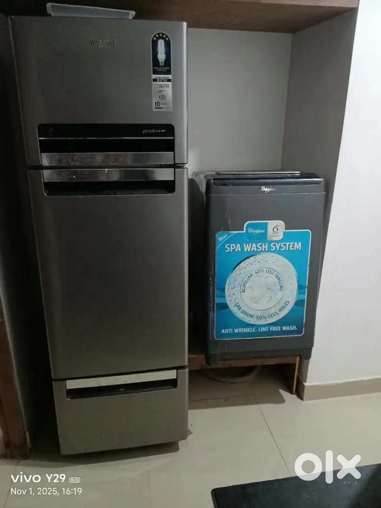 Whirpool Double door fridge and washing machine top load