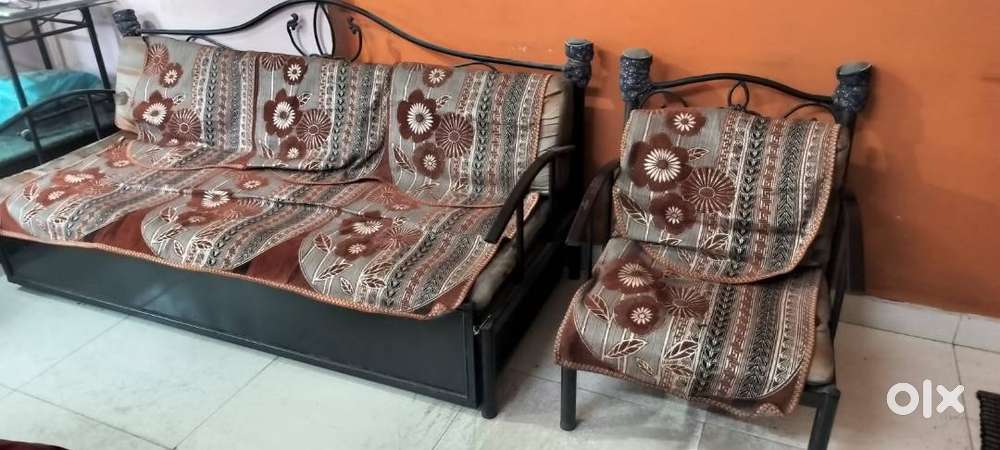 Sofa set with chairs and center tables