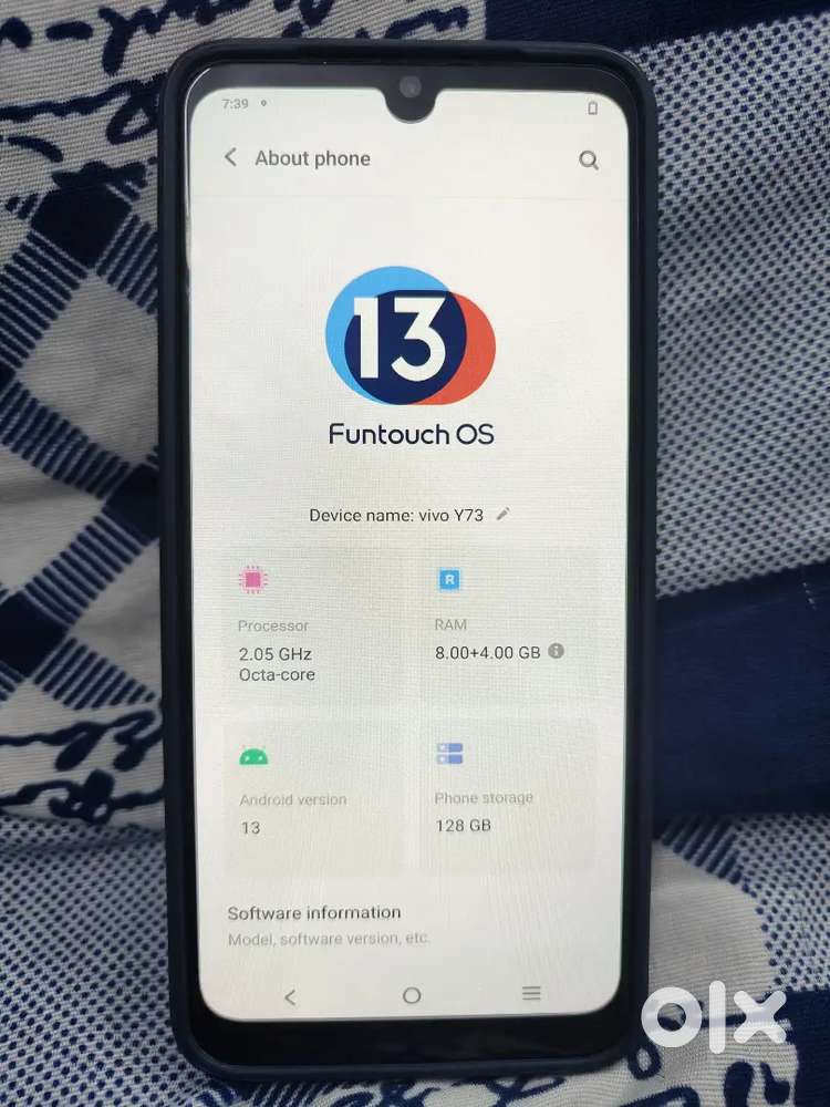 Vivo y73 8gb+4gb/128gb backdoor krack, it's in original condition