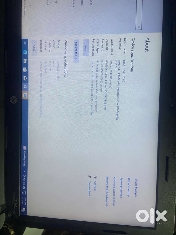 Hp  laptop ok Canddsan